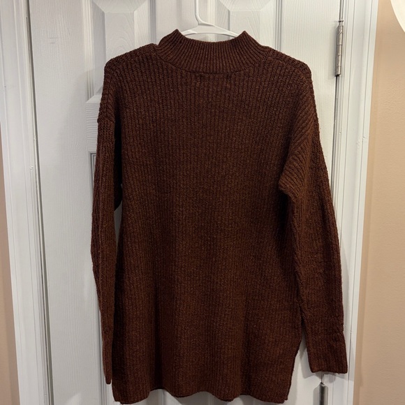 Old Navy Women's Rich Brown Turtleneck Sweater - Picture 2 of 4